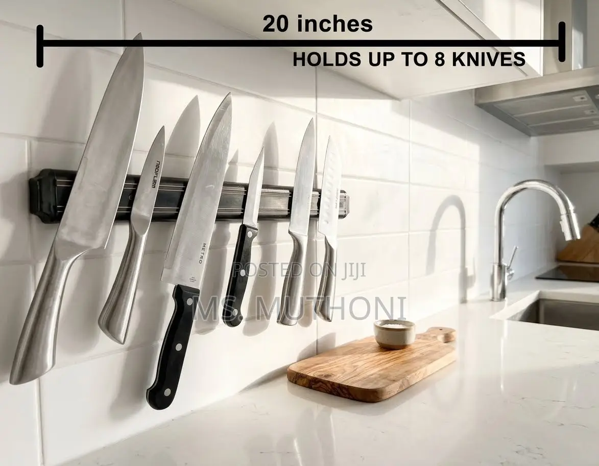 Space-Saving Steel Design 20 Inch Magnetic Knifes Holder
