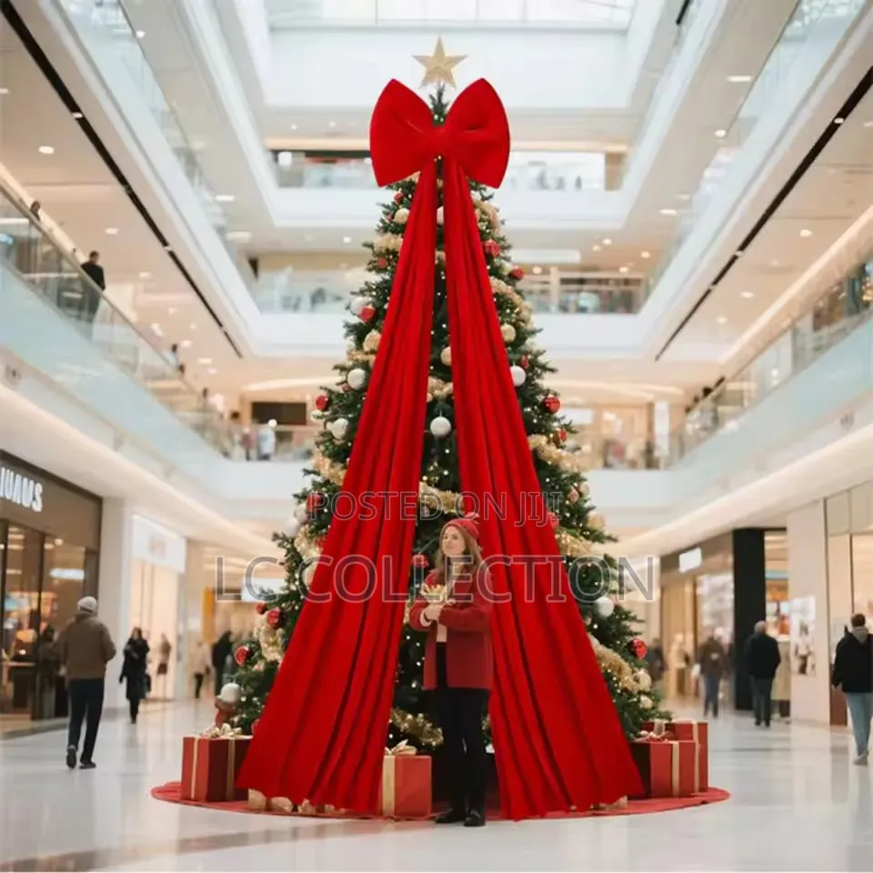 Long Satin Ribbons, Christmas Decoration (Please Note Color Is Red)