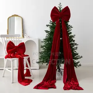 Long Satin Ribbons, Christmas Decoration (Please Note Color Is Red)
