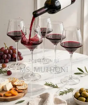 6 PCs Unique Modern Design Wine Glasses 360 Ml