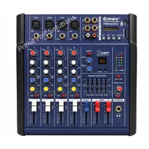 PMX402DU 4-Channel Professional Powered Mixer – Built-in Amplifier, US