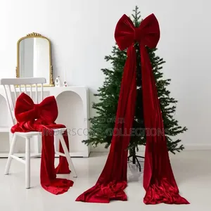 BowDecoration,Red Large Bow for Backdrop Cloth, Large Bow