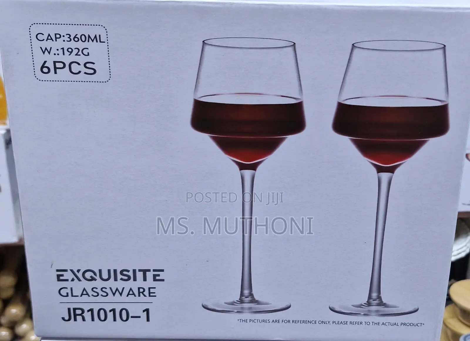 6 PCs ,360 Ml  Sophisticated Wine Glassware