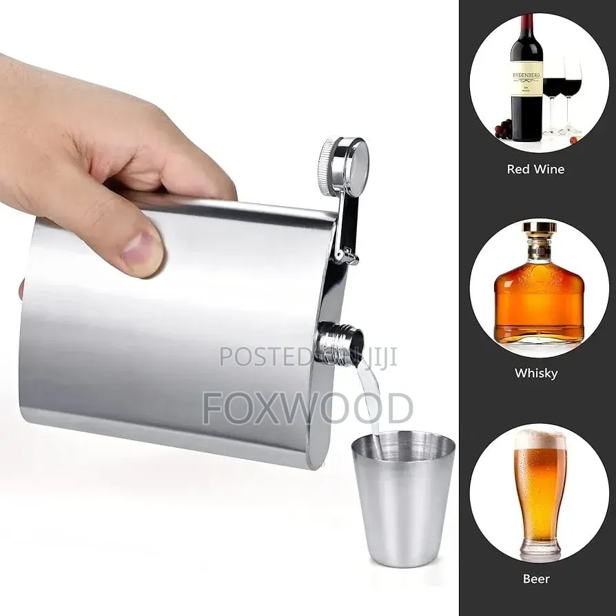 Stainless Steel Silver Hip Flask,