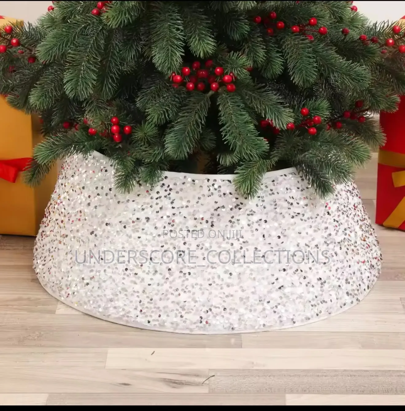 3D Christmas Tree Collar Skirt Decorative Tree Base Cover
