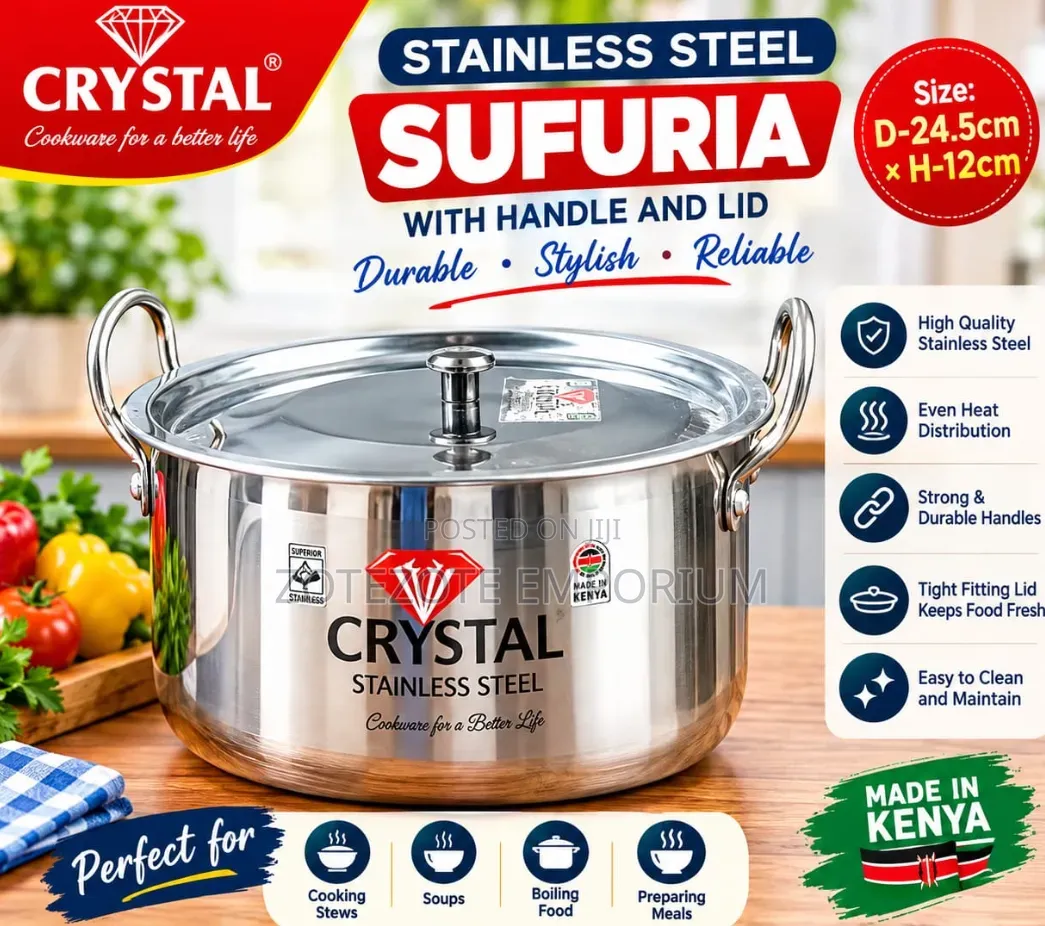 5L Stainless Steel Sufuria