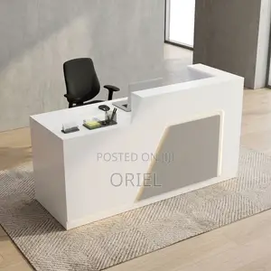 Office Reception Desk : LED-lit Front Office Reception Counter Desk