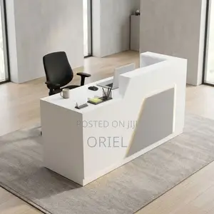 Office Reception Desk : LED-lit Front Office Reception Counter Desk