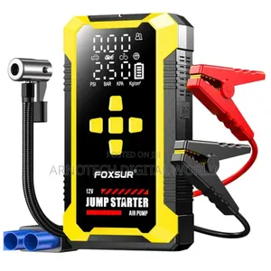 FOXSUR Digital 12V Jump Starter With Air Pump