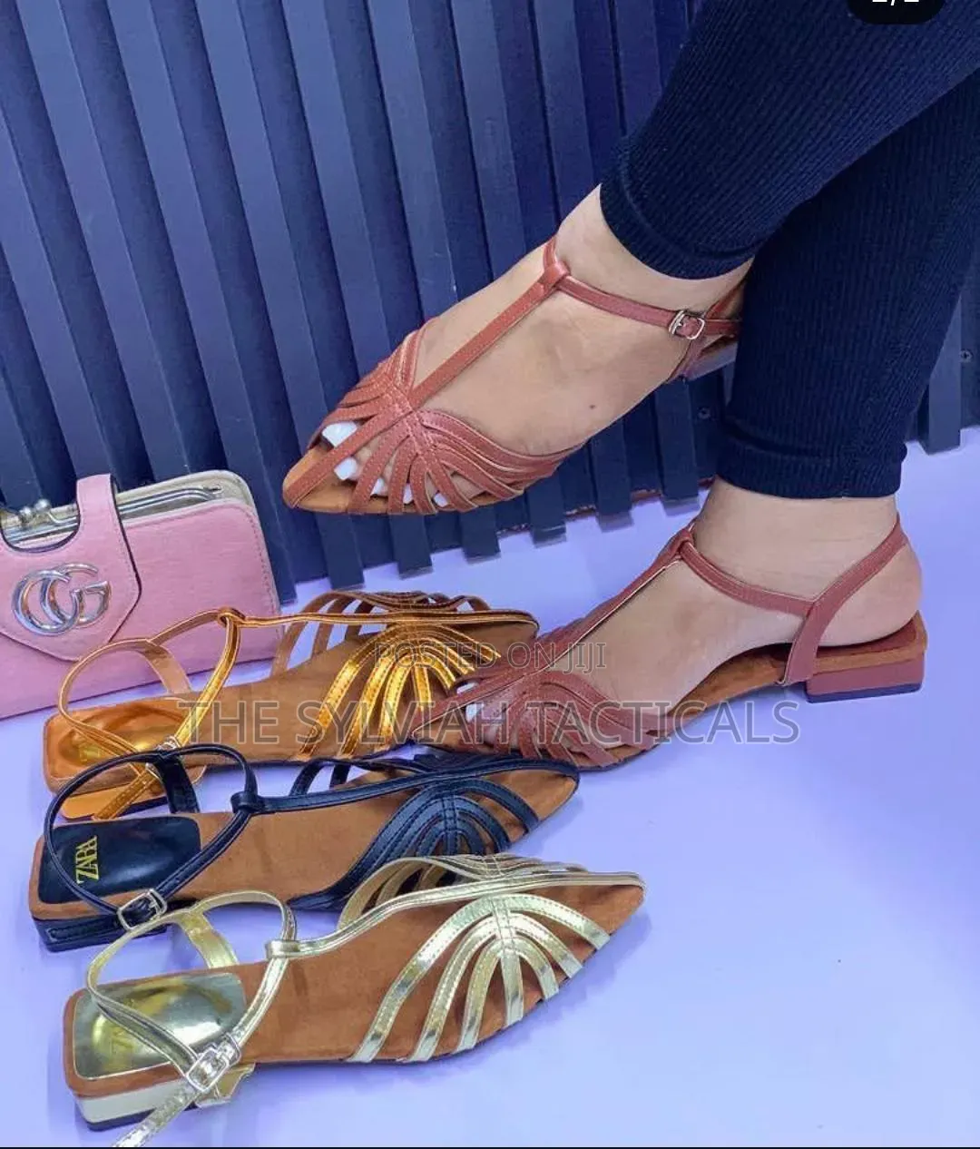 *Quality Ladies Zara Leather Slingbacks