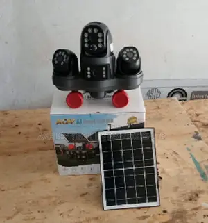 V380 Four Lens Solar Powered Wireless CCTV Security Camera