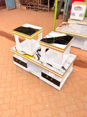 Black, White and Gold Marble Coffee Table