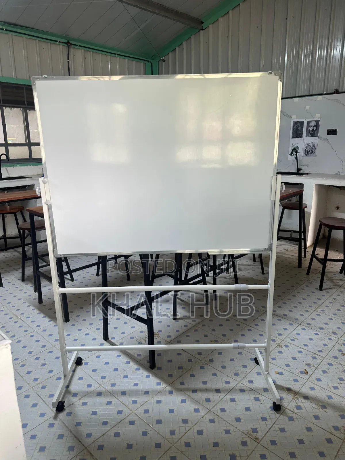 Whiteboard Large Teaching Whiteboard on Stand for Educational Use