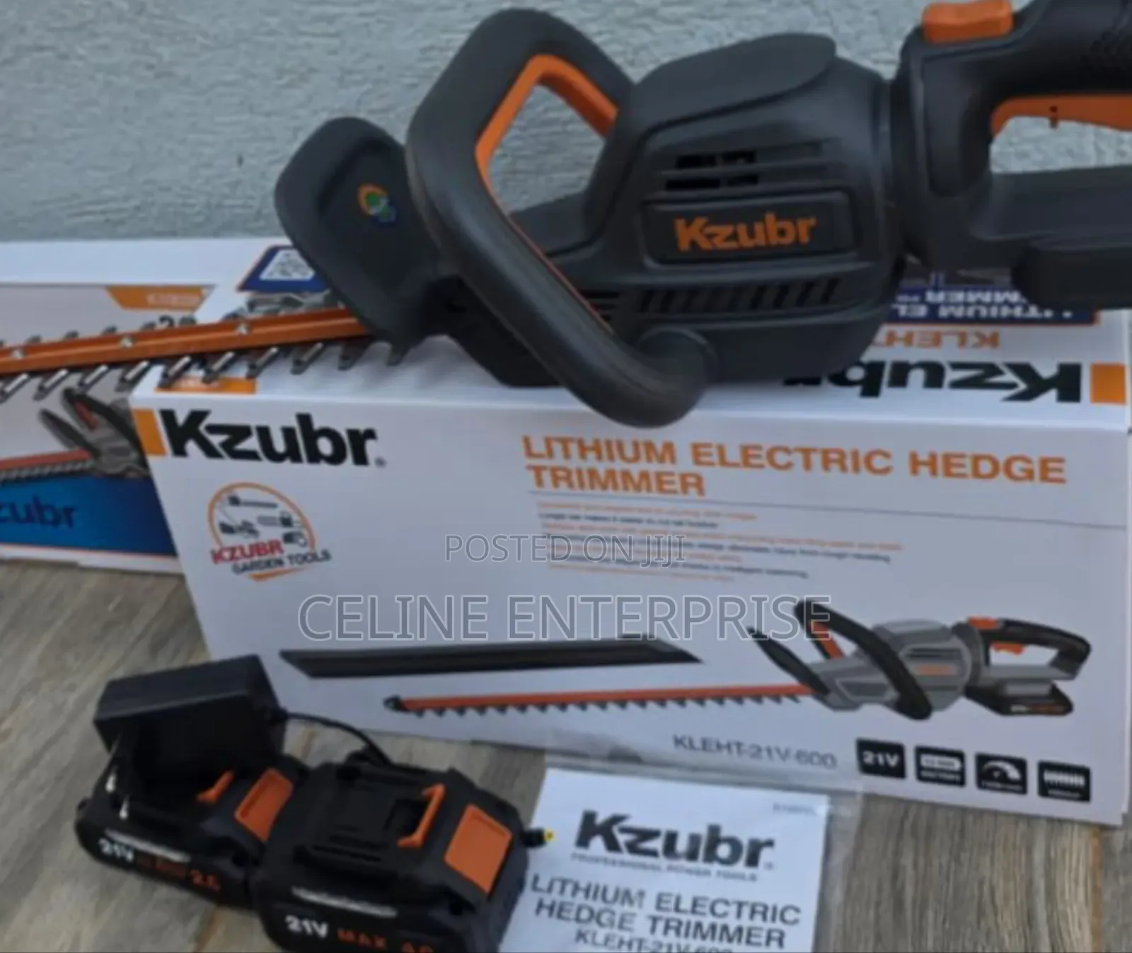 KZUBR Portable Cordless Shrub and Hedge Trimmer