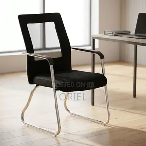 Offiec Chair : Mesh Visitor Chair With Aluminium Base