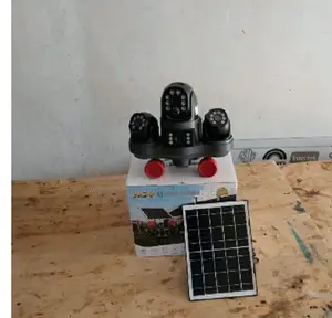 V380 Four Lens Rotating PTZ Camera With Solar Panel