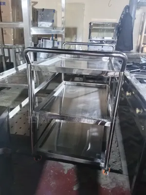 Stainless Steel 3 Tier Commercial Kitchen Trolley