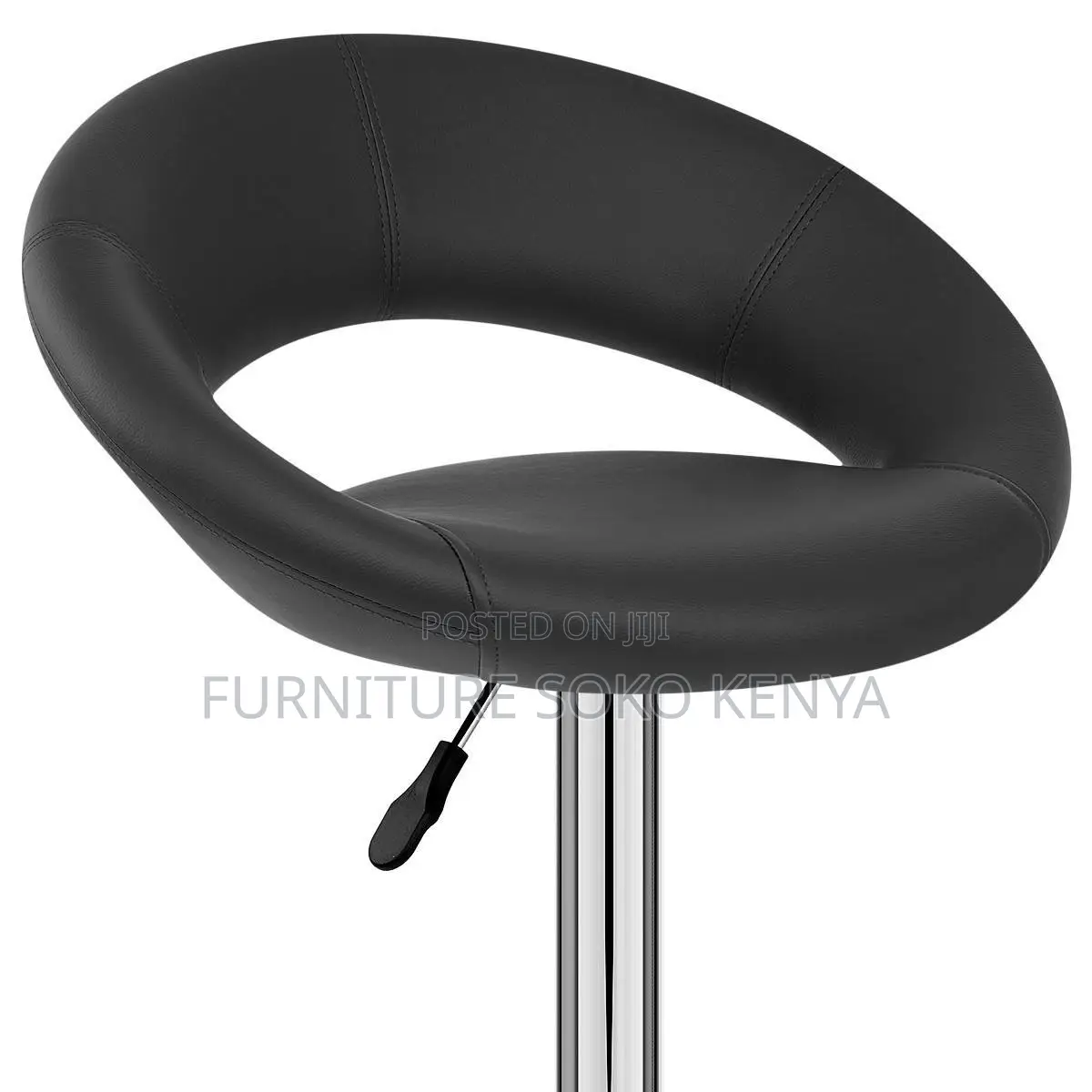 Reclining Bar Stool | Round Modern Leather Barstool