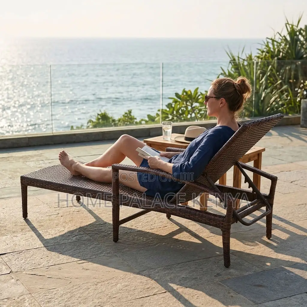 Poolside Bed; Adjustable Rattan Water Proof Pool Bed