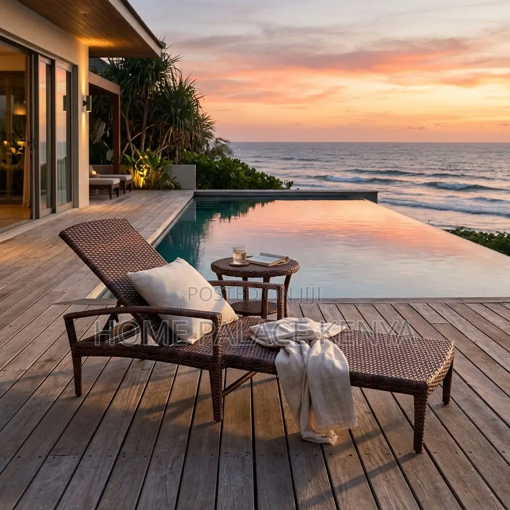 Poolside Bed; Adjustable Rattan Water Proof Pool Bed
