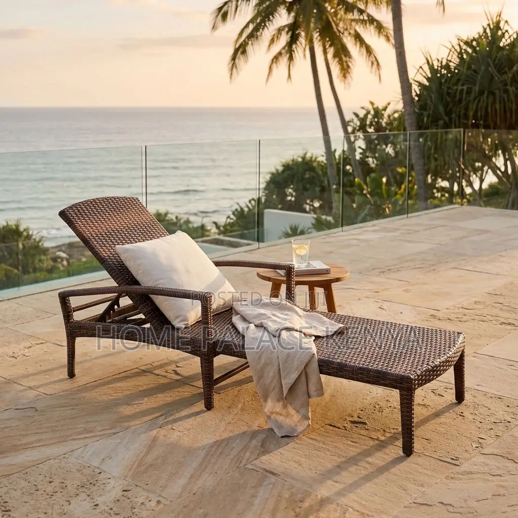 Poolside Bed; Adjustable Rattan Water Proof Pool Bed