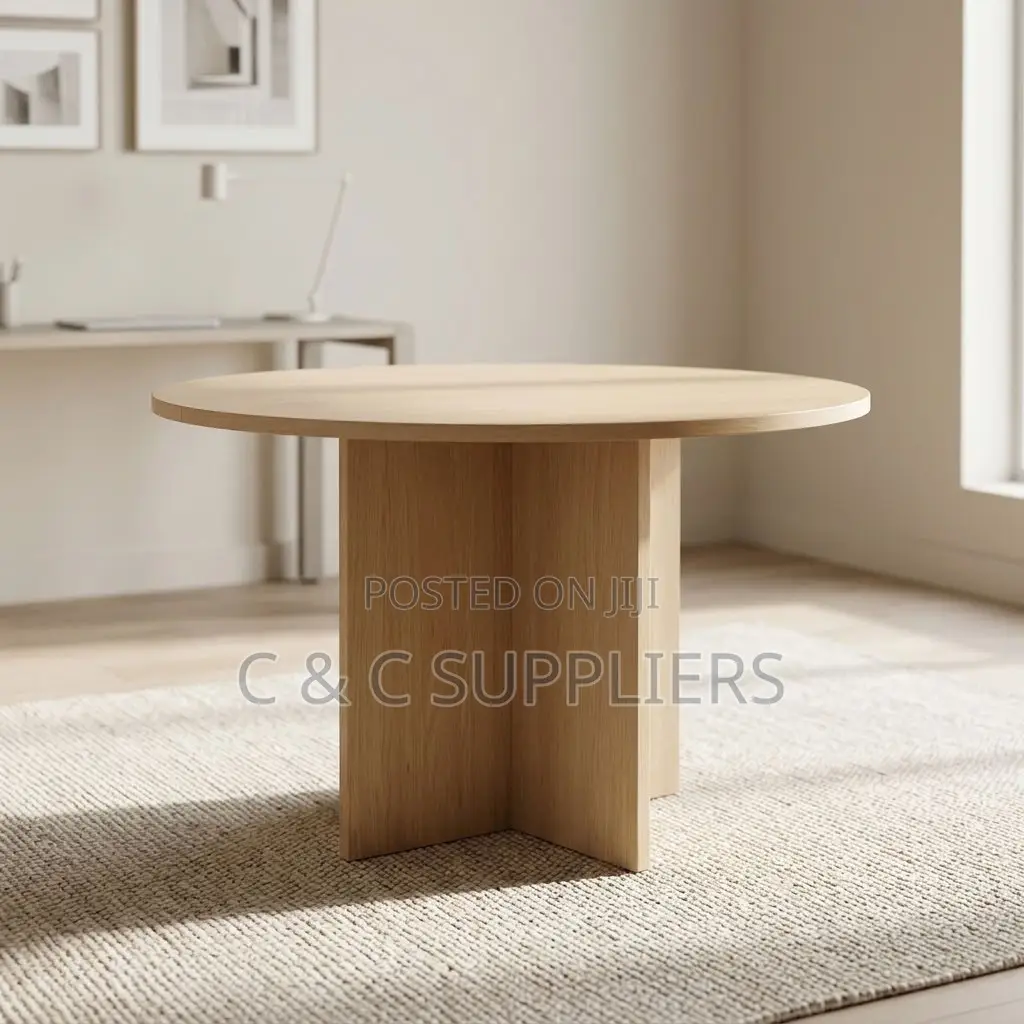 Round Meeting Table-Beech Color