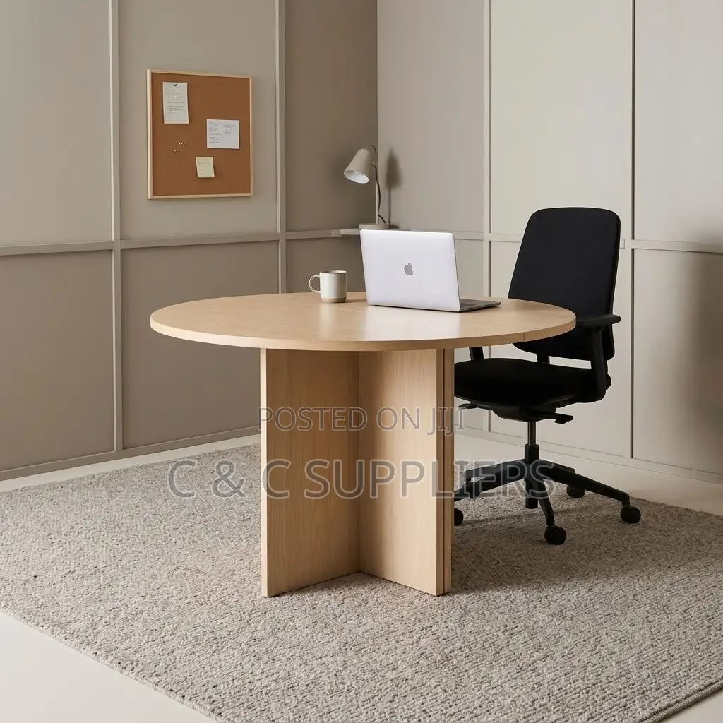 Round Meeting Table-Beech Color