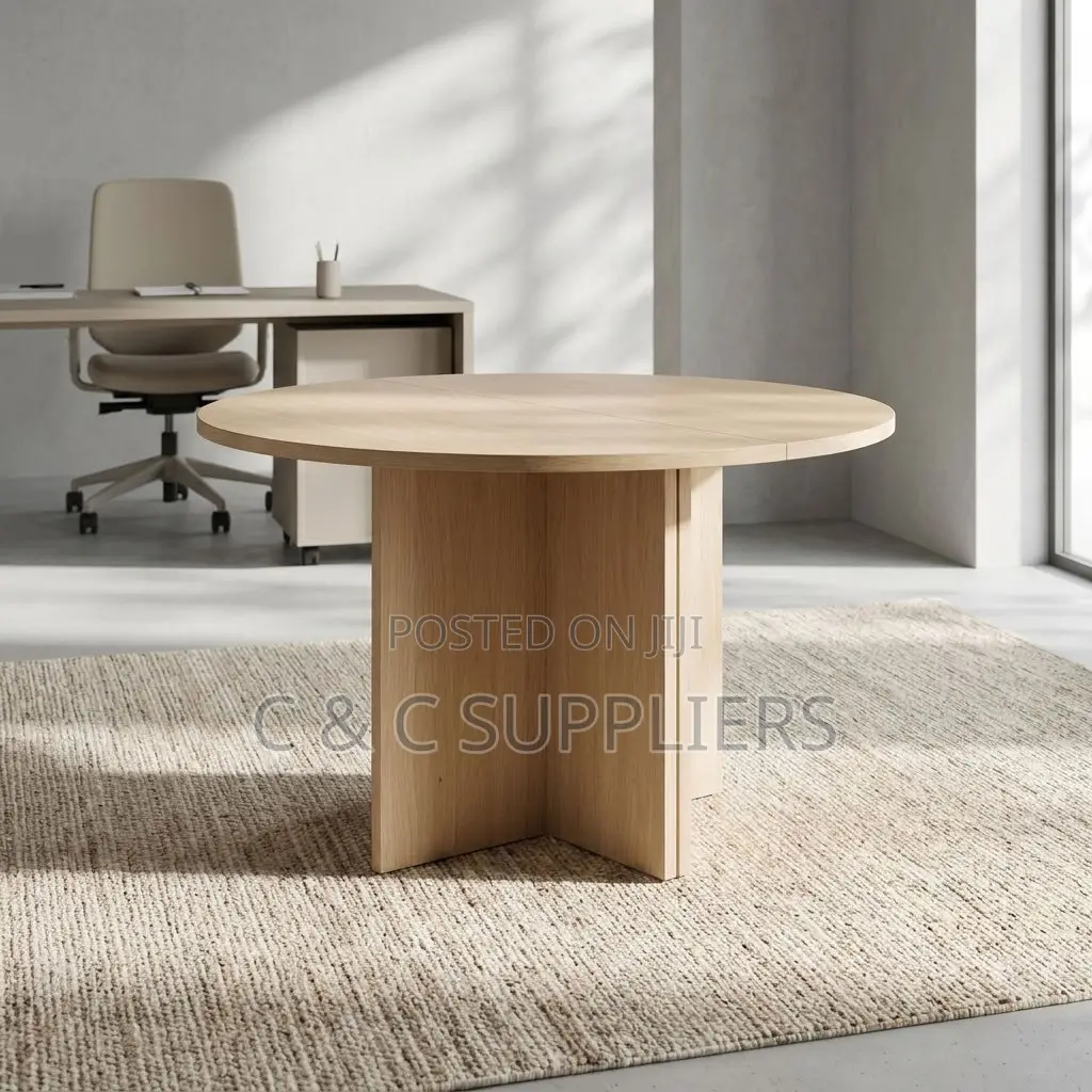 Round Meeting Table-Beech Color
