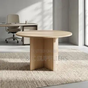Round Meeting Table-Beech Color