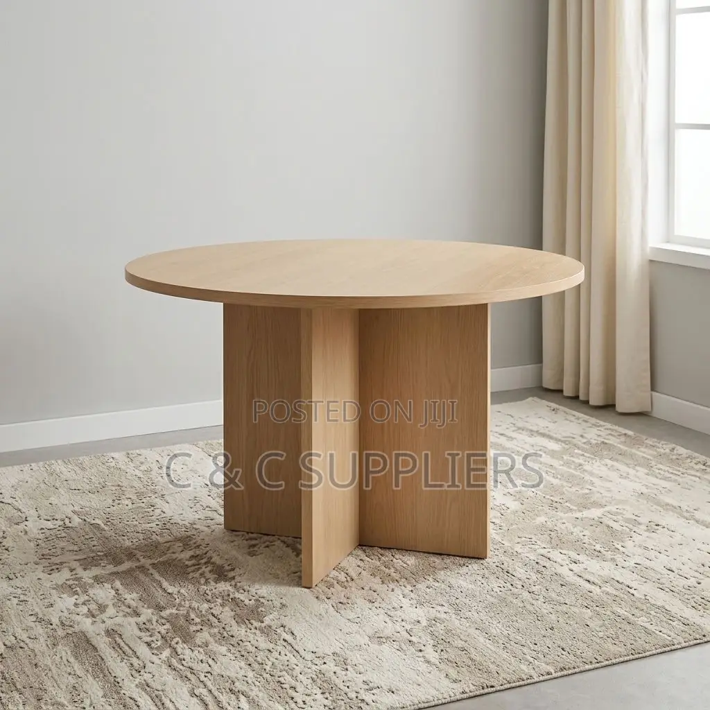 Round Meeting Table-Beech Color
