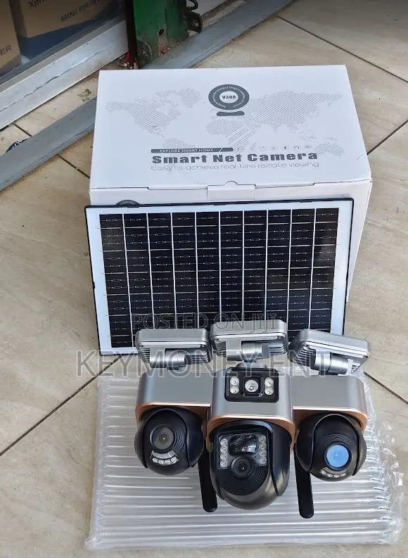 VTS 30A WIFI Triple LENS Solar Powered Outdoor Cameras With Lights