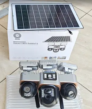 Triple LENS Solar PTZ Camera With 3 LED Lights for Colored Night Visio