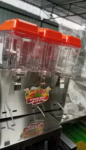 Commercial 3-Tank Juice Dispenser Machine.