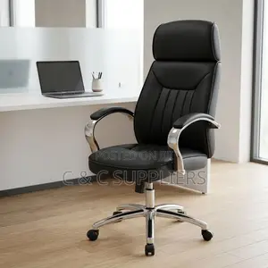 Black Manager's Leather Desk Chair.