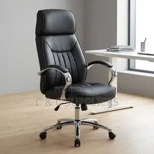 Black Manager's Leather Desk Chair.