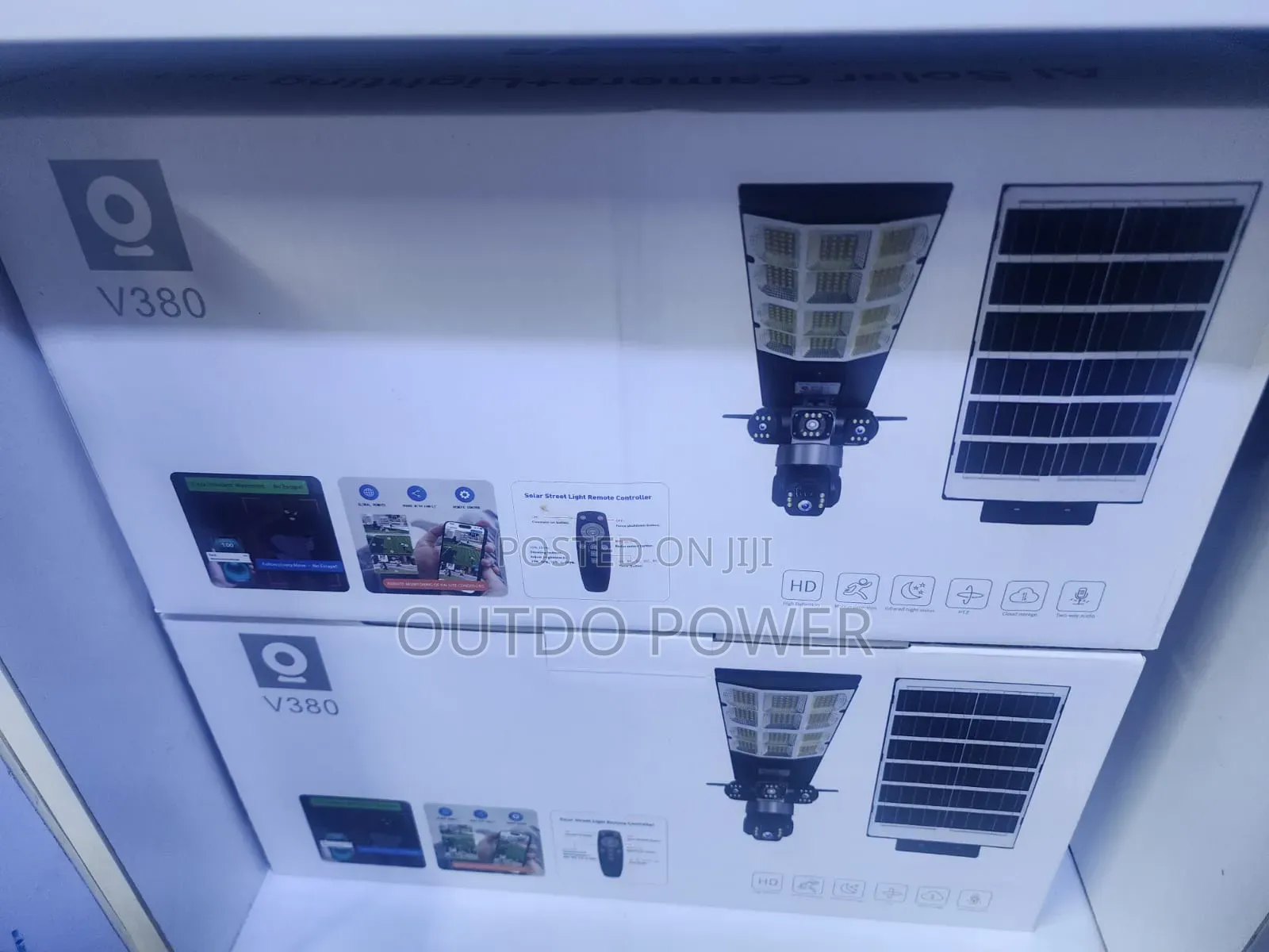 Tripple Lens Solar CCTV With Street Light