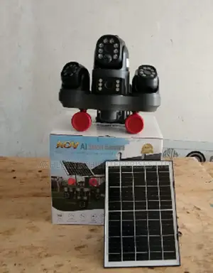 V380 Multi View Wireless CCTV Camera With Solar Panel