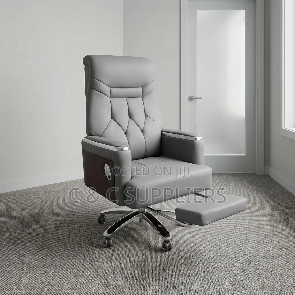 Gray Manager's Leather Chair.