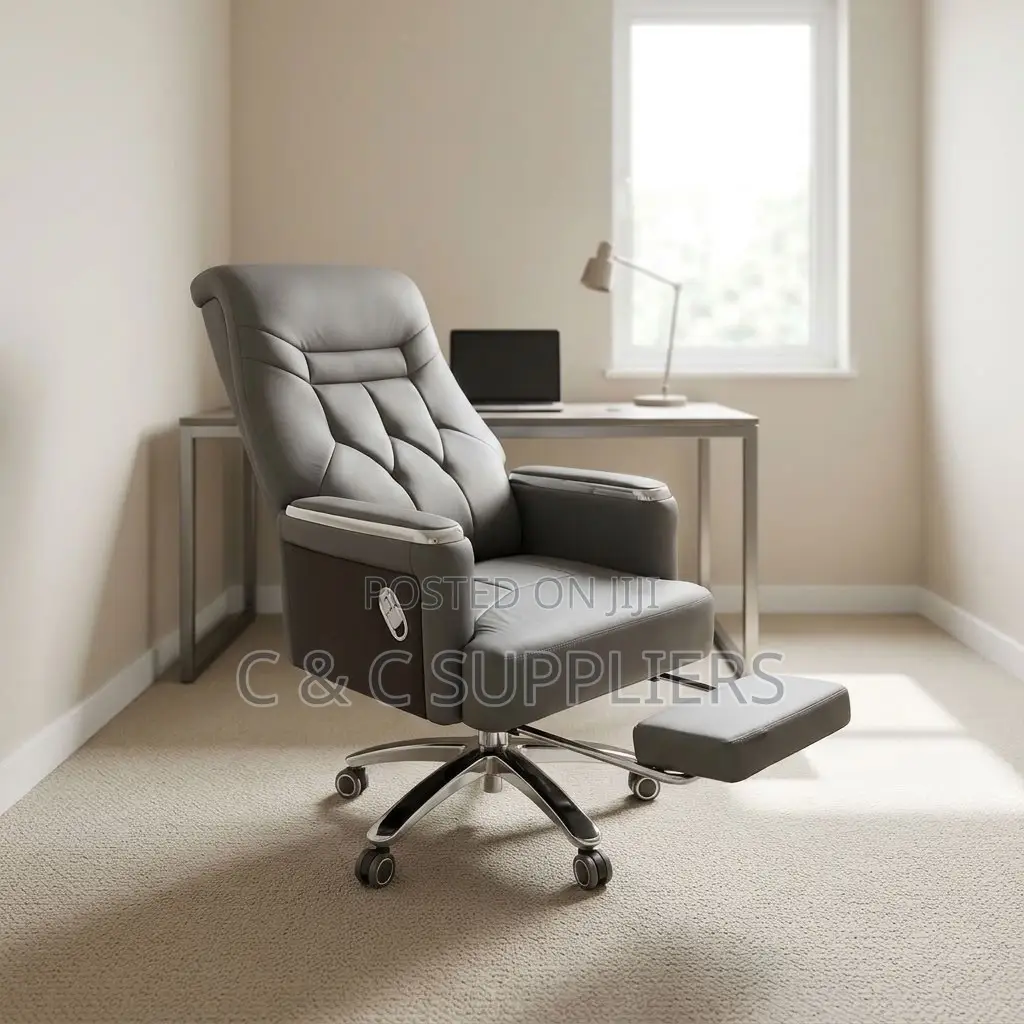 Gray Manager's Leather Chair.