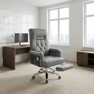 Gray Manager's Leather Chair.