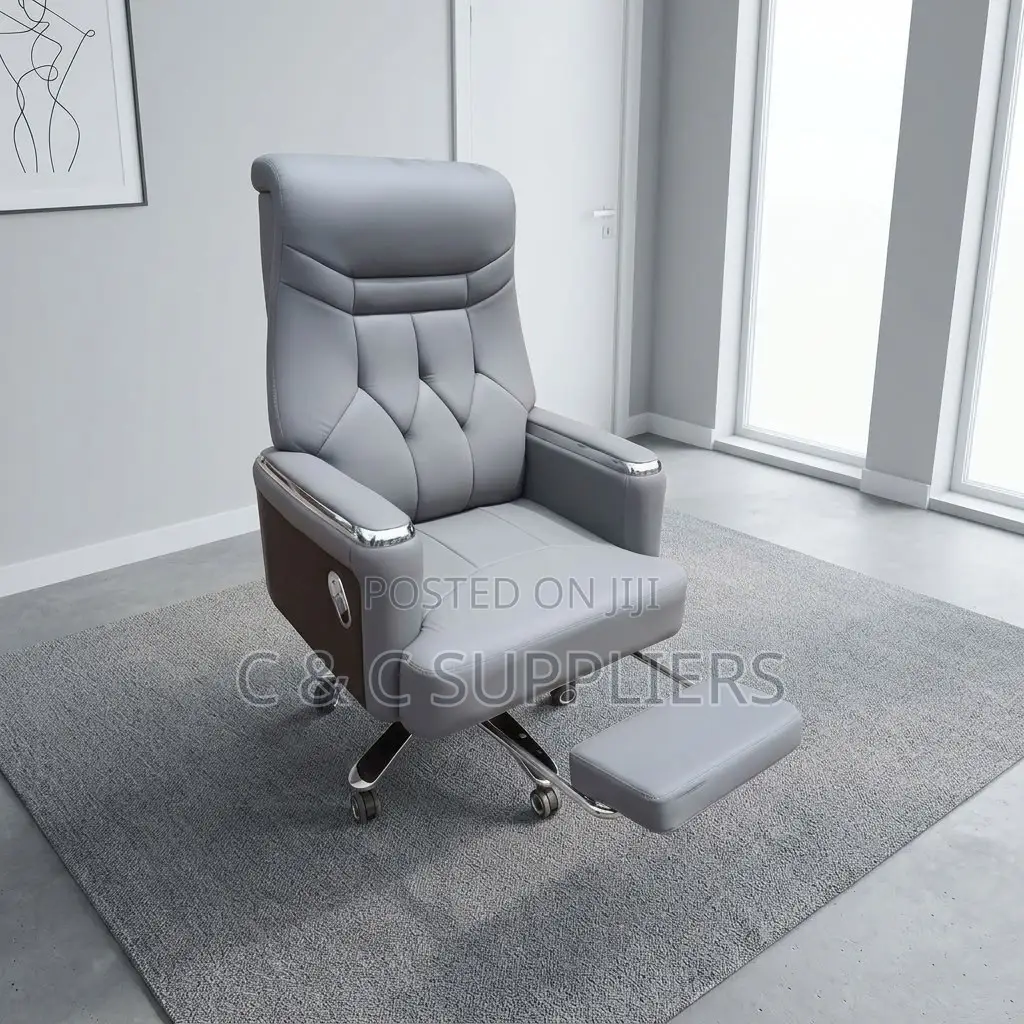Gray Manager's Leather Chair.