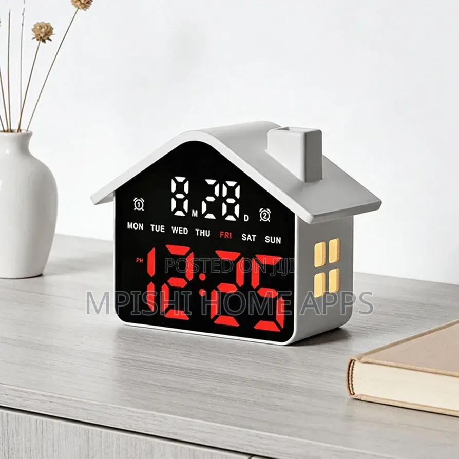 House-Shaped LED Digital Clock
