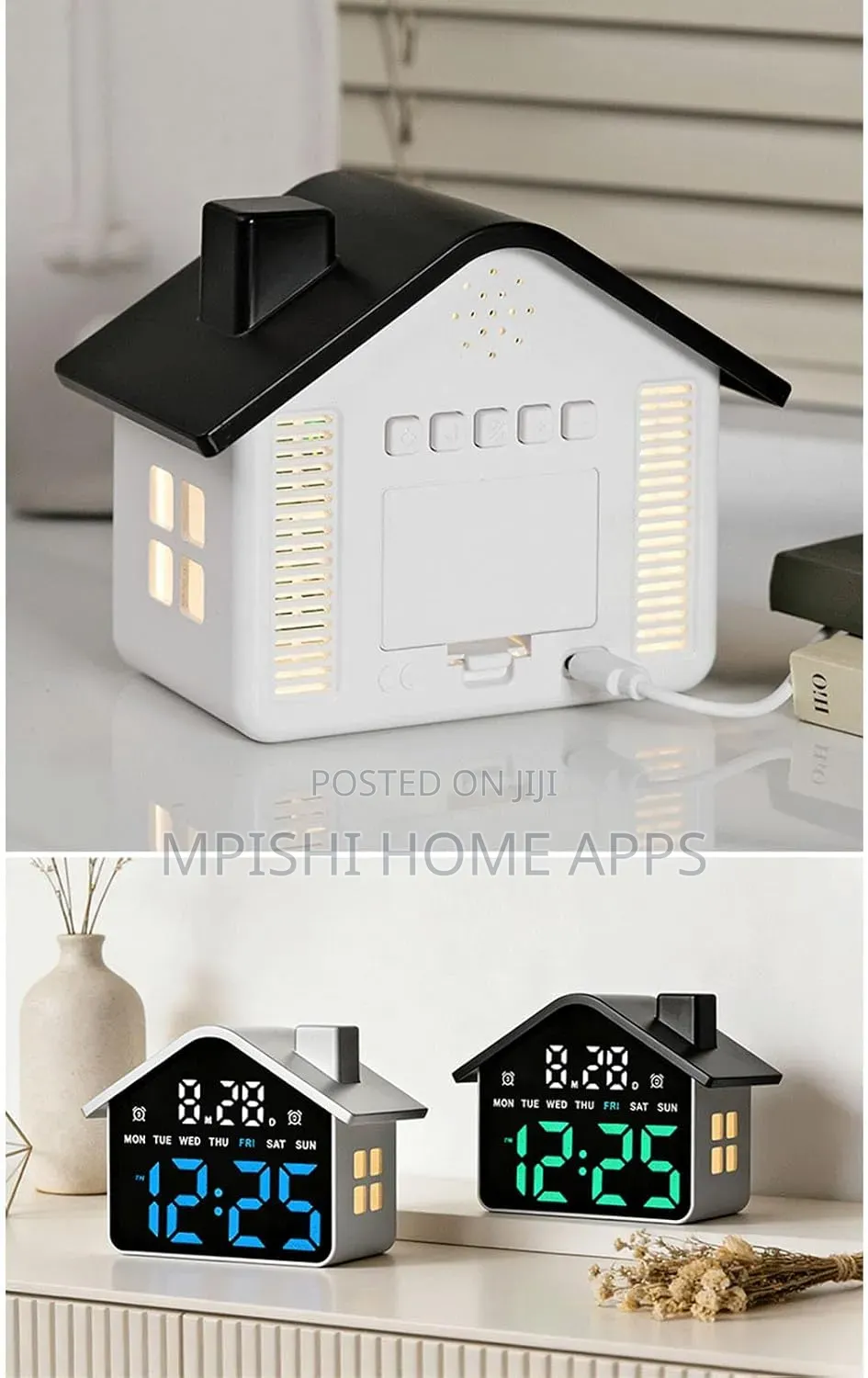 House-Shaped LED Digital Clock