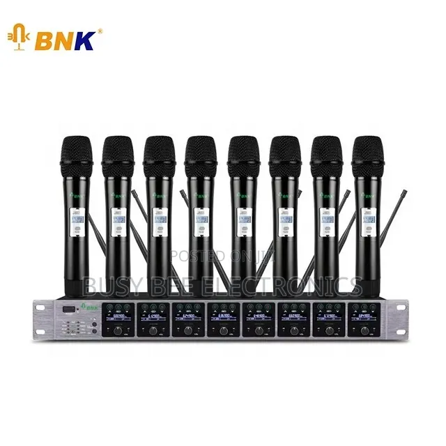 BNK Professional Singing Microphone 8 Channel Microphone Wireless Mic