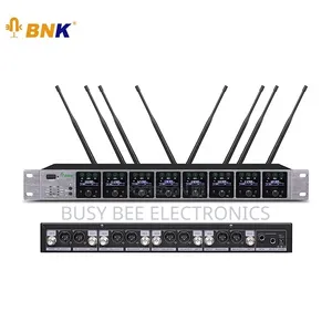 BNK Professional Singing Microphone 8 Channel Microphone Wireless Mic