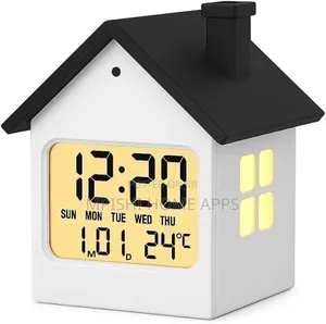 House-Shaped Digital LED Alarm Clock With Date & Temperature