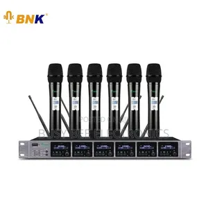 6 Channels Professional UHF Wireless Microphone Sets