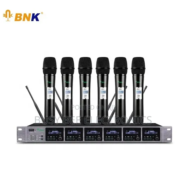 6 Channels Professional UHF Wireless Microphone Sets