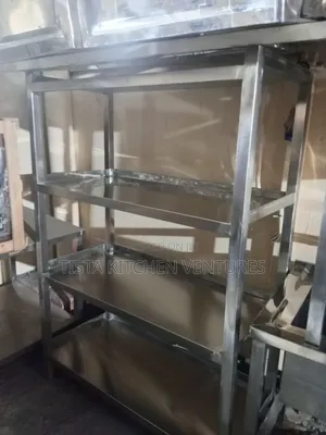 Heavy-Duty 4-Tier Stainless Steel Storage Rack