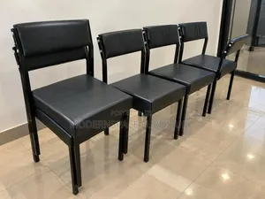 Black Leather Visitors Chairs